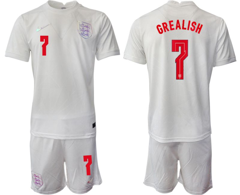 Men 2022 World Cup National Team England home white 7 Soccer Jersey